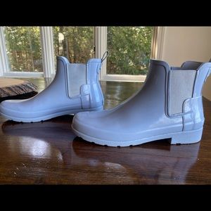 Hunter booties light grey size 8